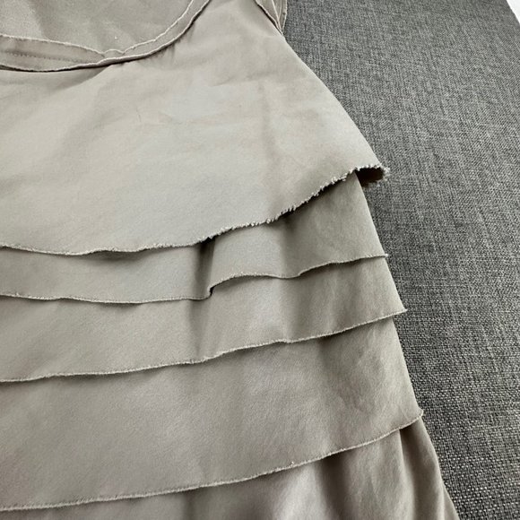 Alfani Layered Tiered Dress Size 2 Scoop Neck Sleeveless Fringe Edges Cotton, Sp - Picture 6 of 16